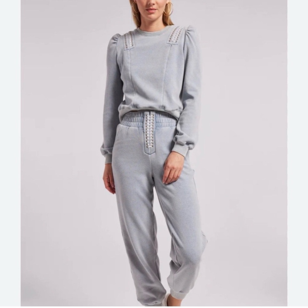 Generation Love BNWT Washed Denim Lace-Up Mickey Sweatpants Super Cute & Stylish
